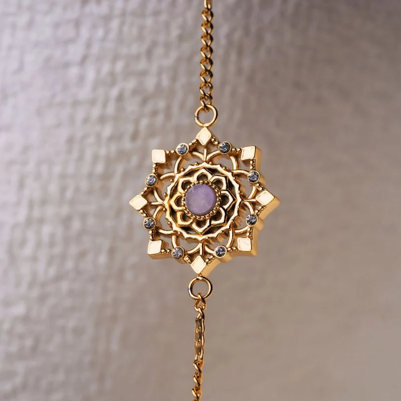 Aphonia Armband mit Schneeflocken Anhänger - Holzkern Modell: Jewelry
