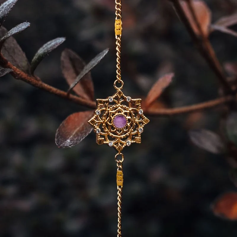 Aphonia Armband mit Schneeflocken Anhänger - Holzkern Modell: Jewelry