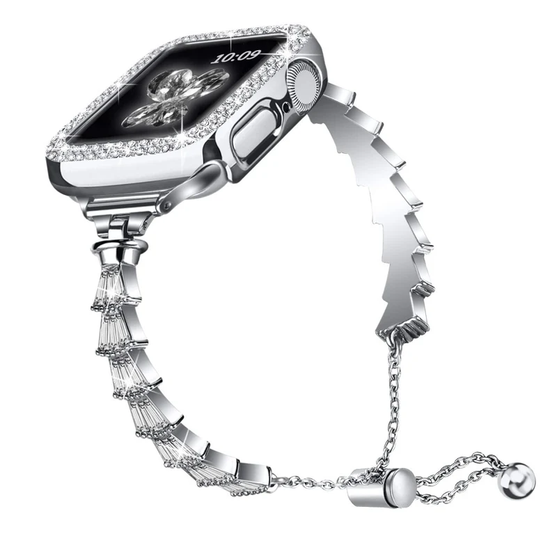 Brillant Universell Apple Metall und Strass armband