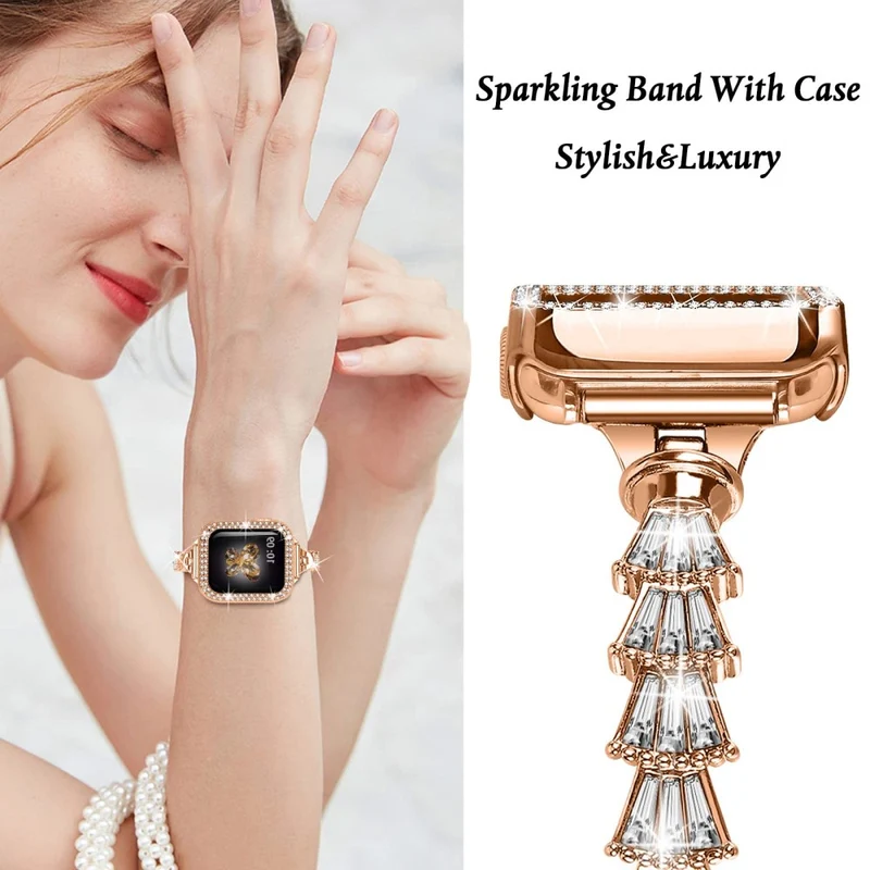 Brillant Universell Apple Metall und Strass armband