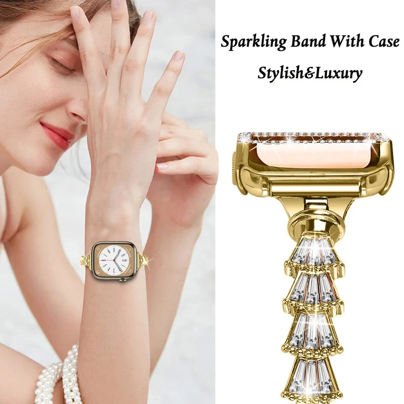 Brillant Universell Apple Metall und Strass armband