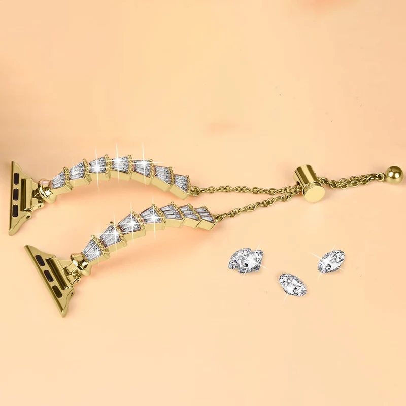 Brillant Universell Apple Metall und Strass armband