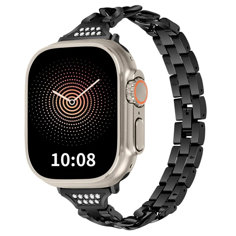 Auffallend gut Universell Apple Metall und Strass armband