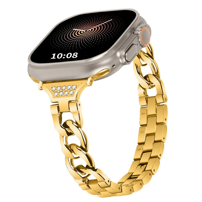 Auffallend gut Universell Apple Metall und Strass armband