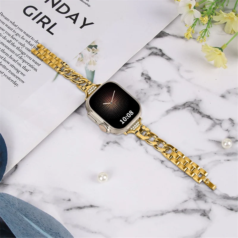 Auffallend gut Universell Apple Metall und Strass armband