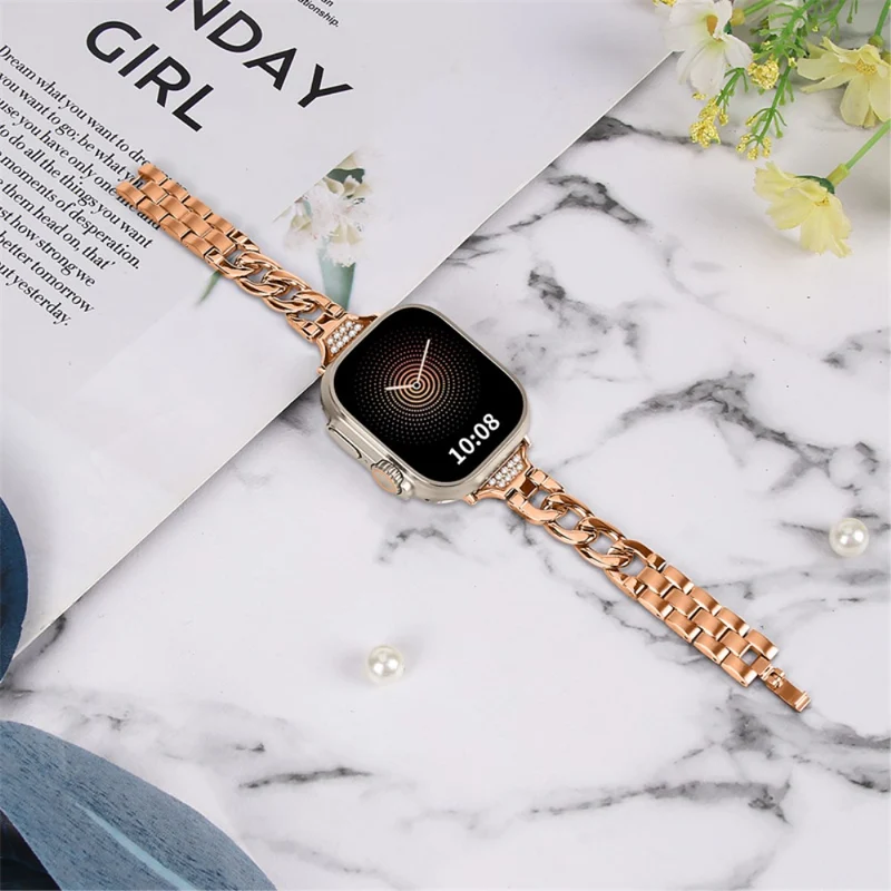 Auffallend gut Universell Apple Metall und Strass armband