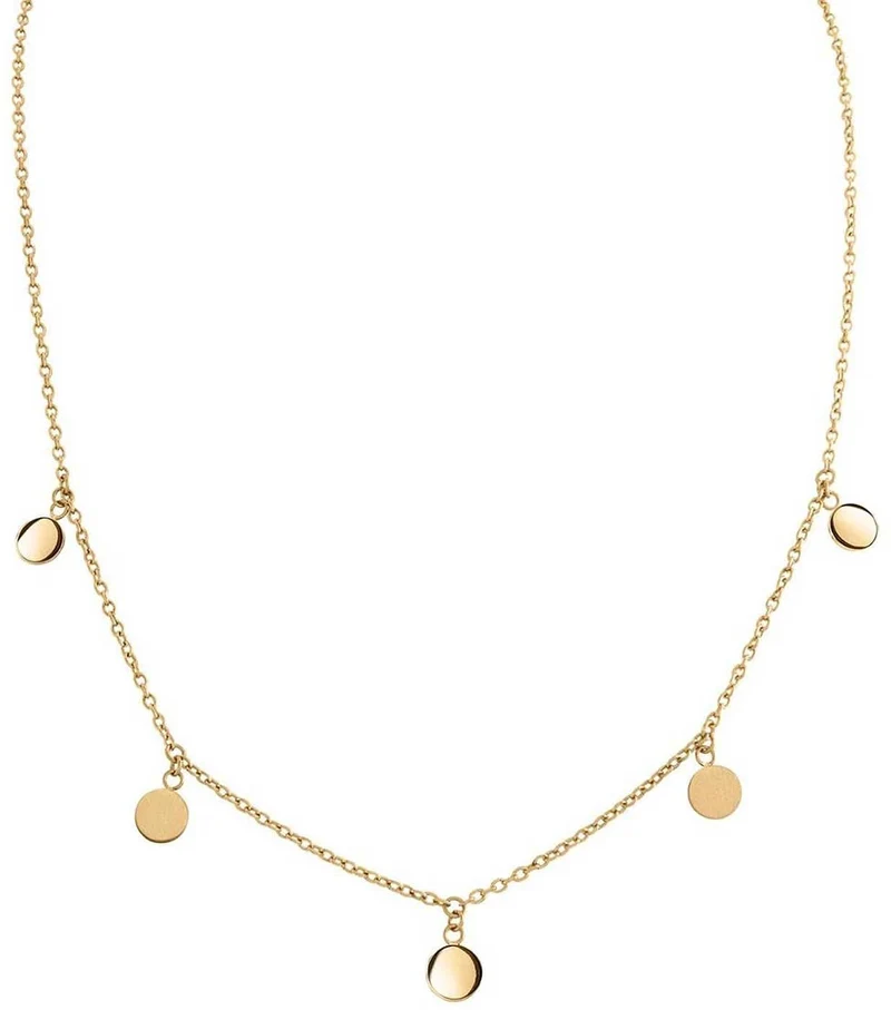 Halskette mit 5 Plättchen Anhängern - Boccia Jewelry Modell: 08064-02