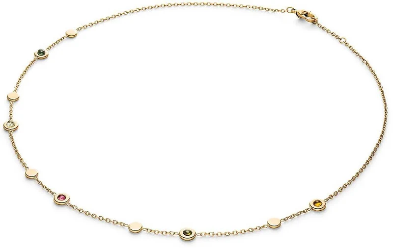 Collier bunte Turmalinen Zargenfassung Boccia Jewelry Modell: 08055-02