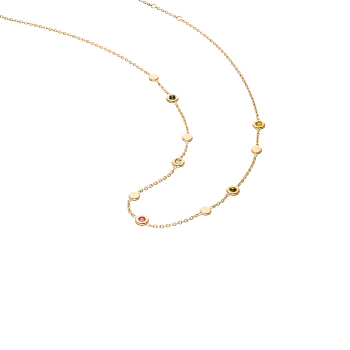 Collier bunte Turmalinen Zargenfassung Boccia Jewelry Modell: 08055-02