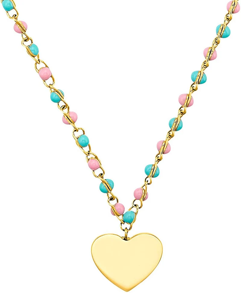 Prinzessin Lillifee 2035300 Bunte Halskette mit Herzchen Anhängern aus Edelstahl