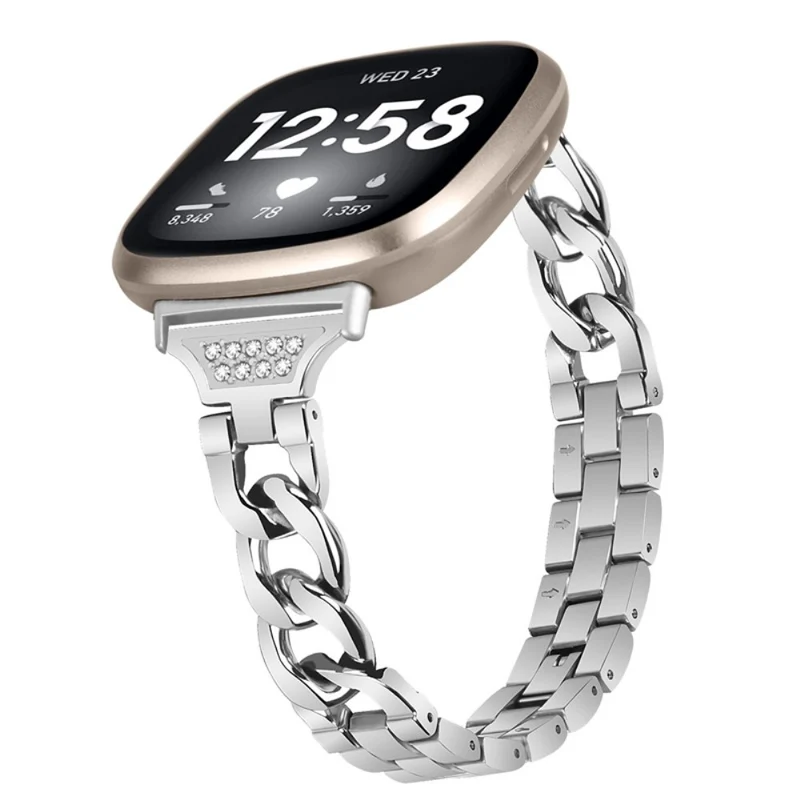 Super modisch Fitbit Versa 3 Metall und Strass armband