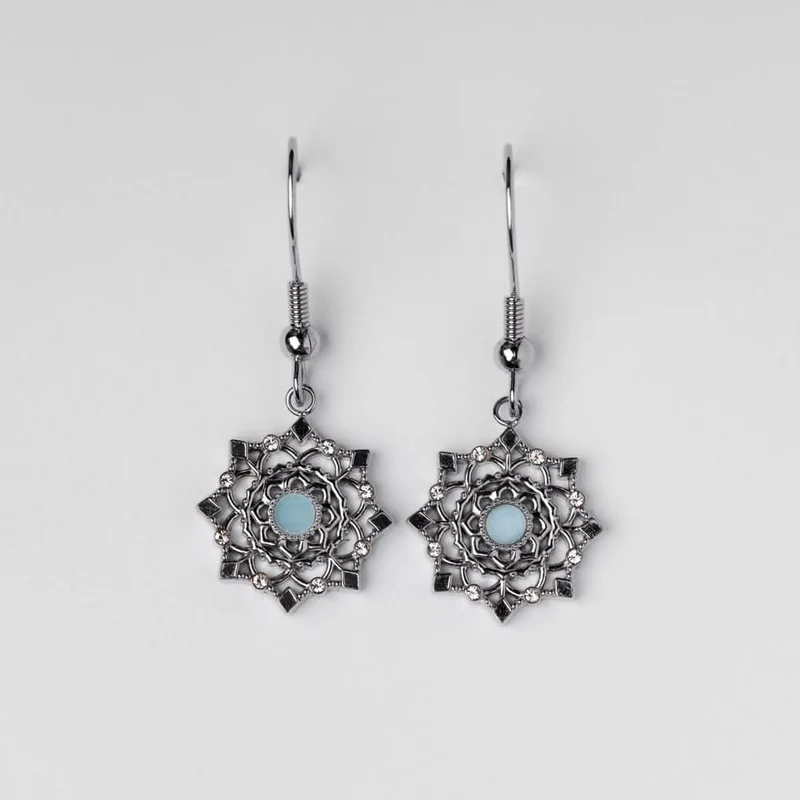 Aphonia Ohrhänger Schneeflocke - Holzkern Modell: Jewelry
