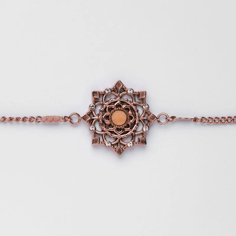 Aphonia Armband mit Schneeflocken Anhänger - Holzkern Modell: Jewelry