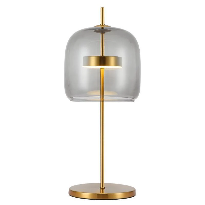 Moderne Glas Tischlampe mit goldenen Akzenten