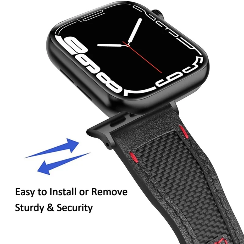 Universell Apple Echtes Leder und Textil / Nylon armband