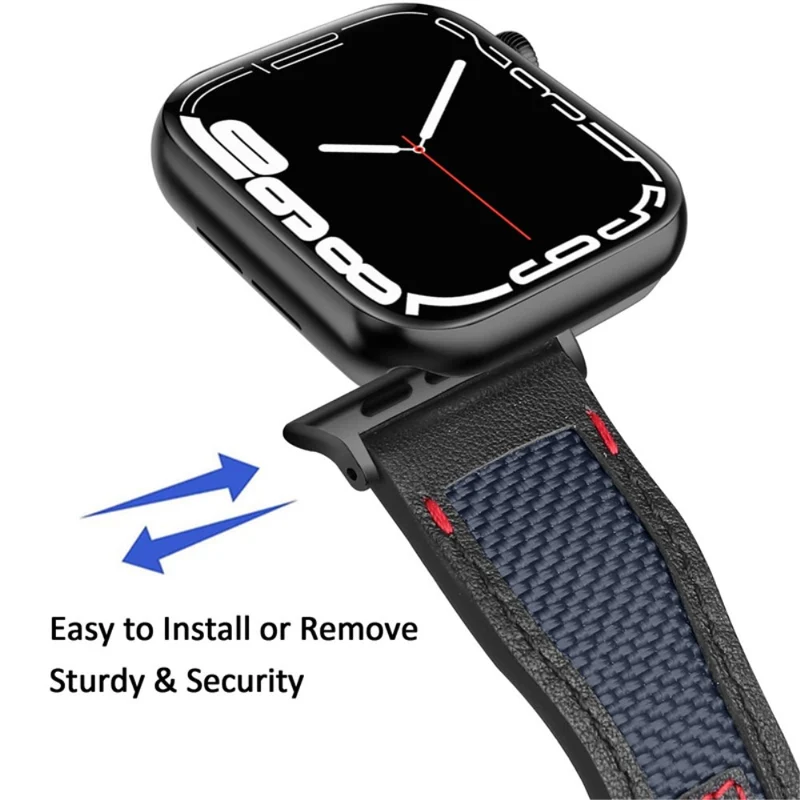 Universell Apple Echtes Leder und Textil / Nylon armband