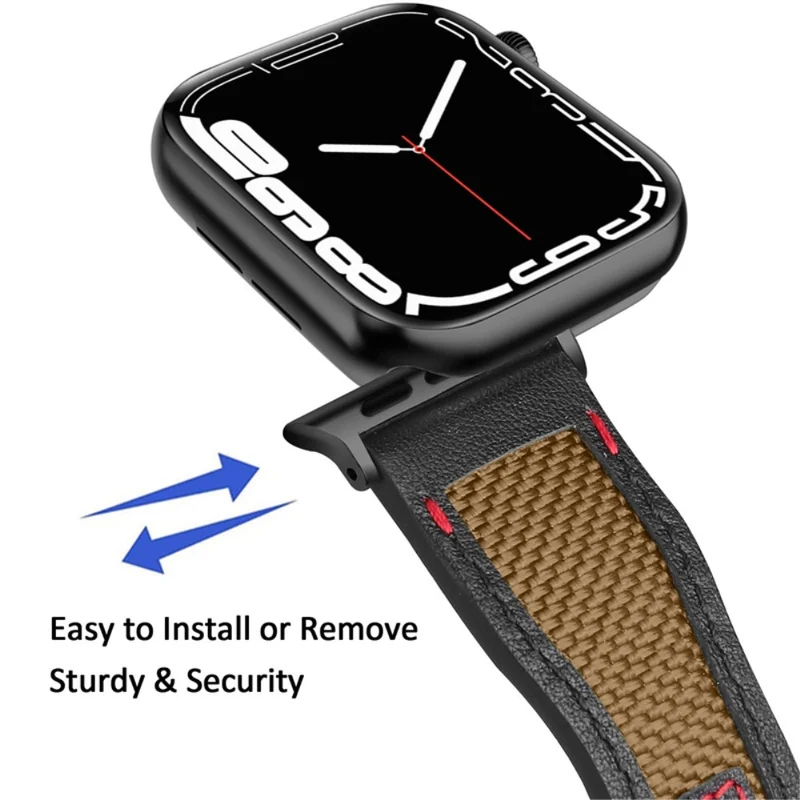Universell Apple Echtes Leder und Textil / Nylon armband