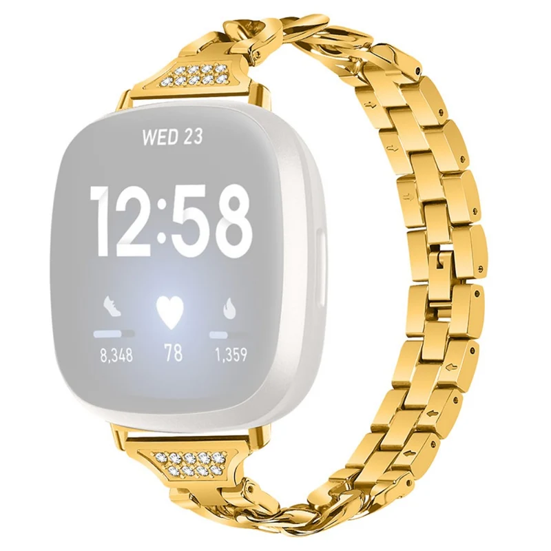 Super cool Fitbit Versa 3 Metall und Strass armband