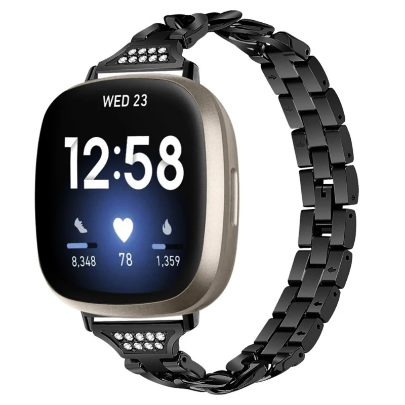 Super cool Fitbit Versa 3 Metall und Strass armband
