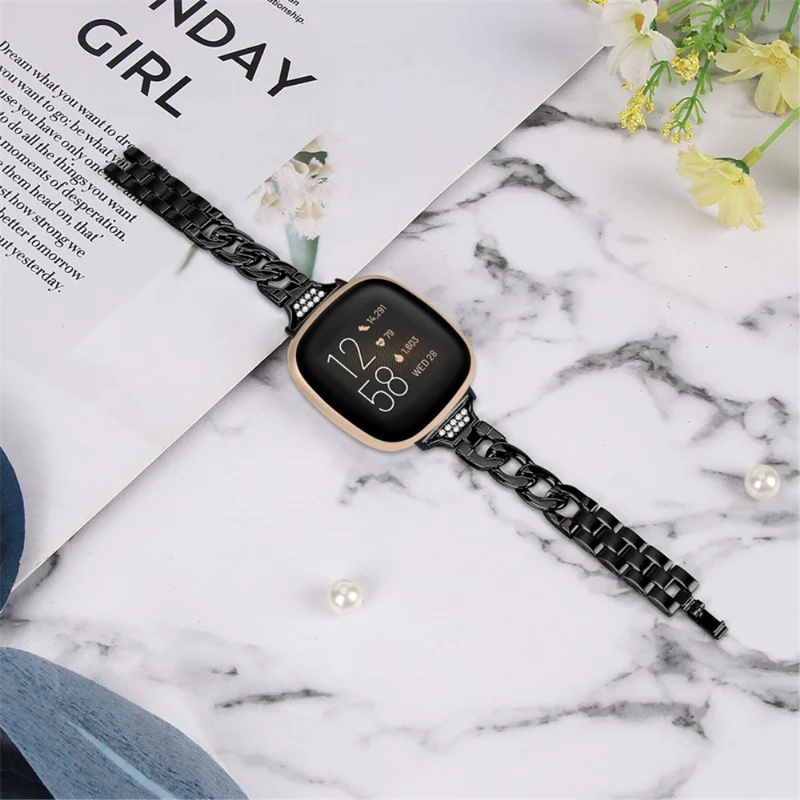 Super cool Fitbit Versa 3 Metall und Strass armband