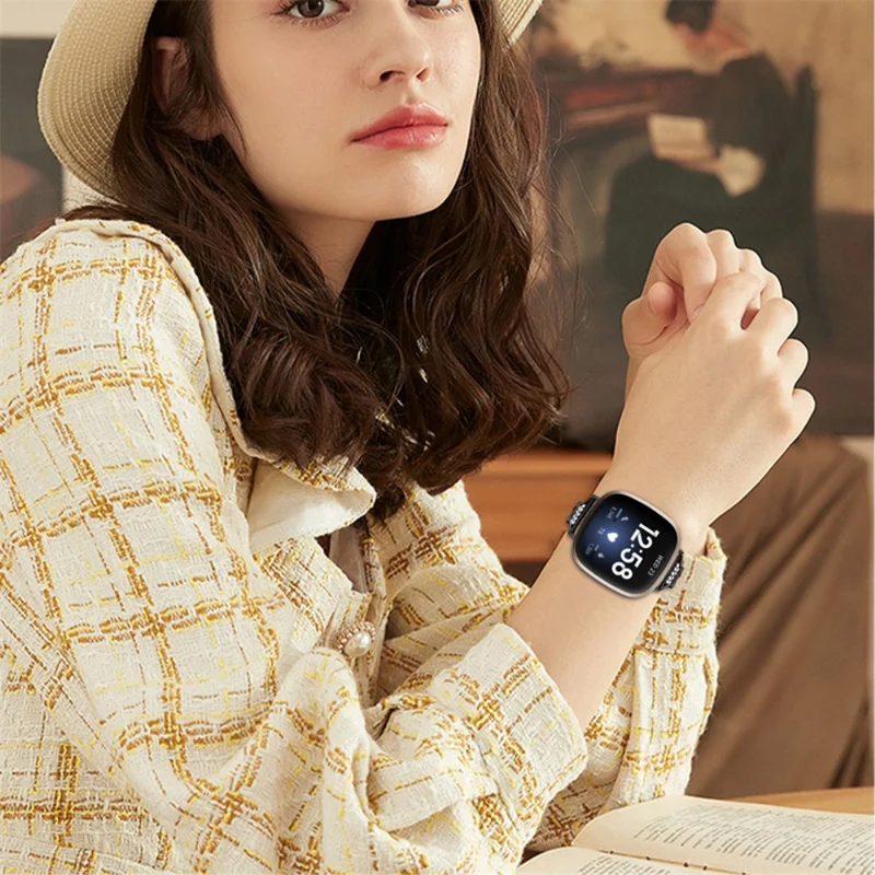 Super cool Fitbit Versa 3 Metall und Strass armband