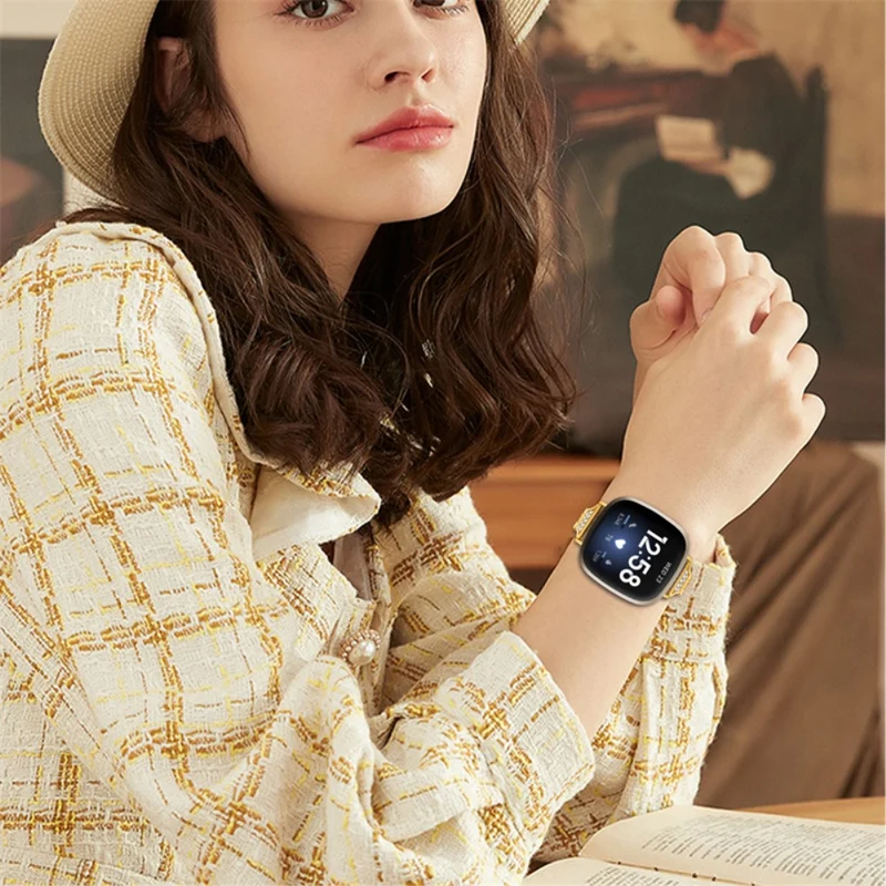 Super cool Fitbit Versa 3 Metall und Strass armband