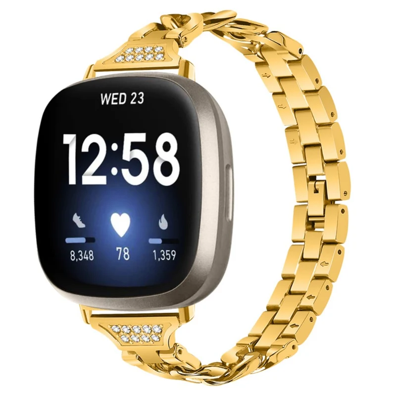 Super cool Fitbit Versa 3 Metall und Strass armband