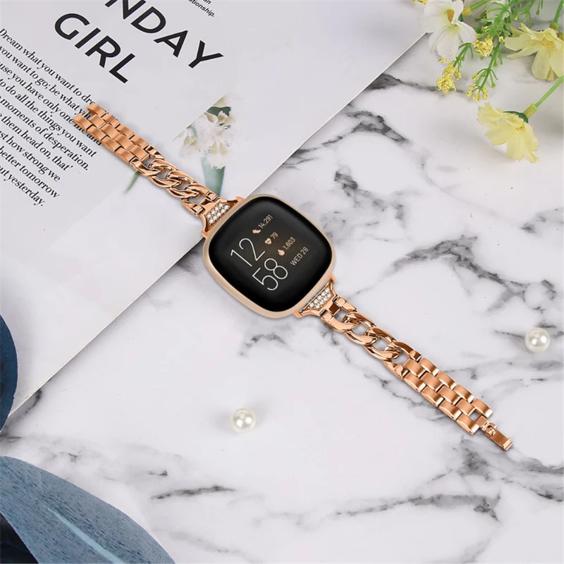Super cool Fitbit Versa 3 Metall und Strass armband
