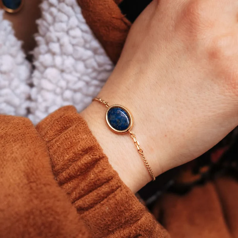 Mirror Armband mit ovalem Anhänger - Holzkern Modell: Jewelry