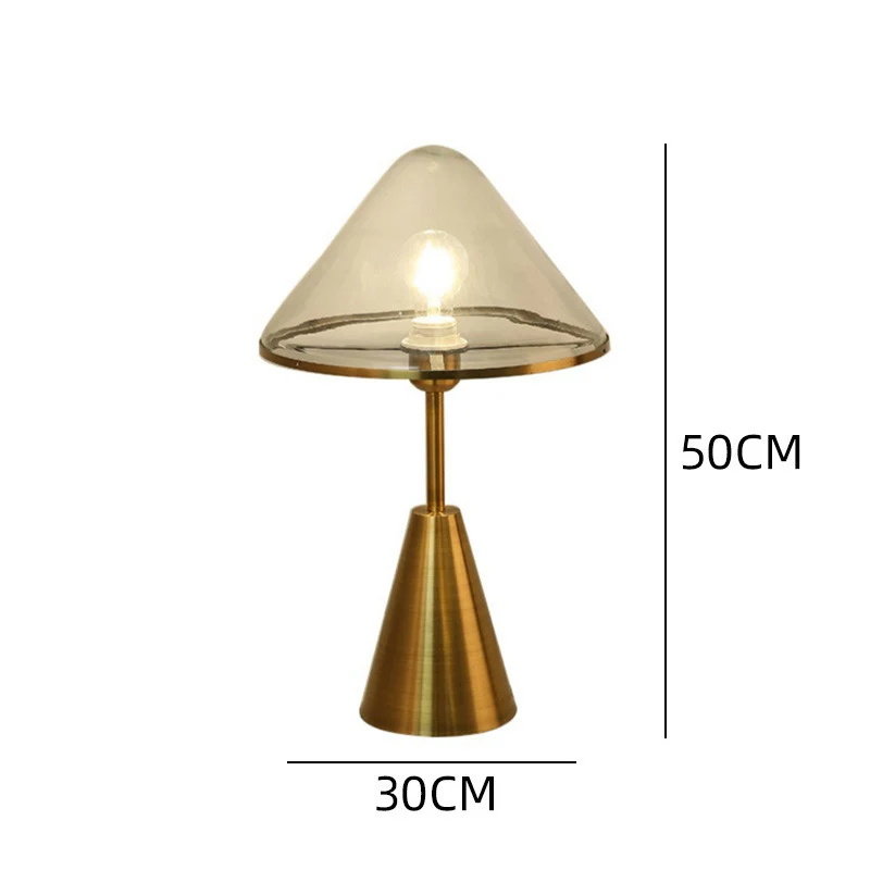 Moderne Glas- und Metall-Tischlampe
