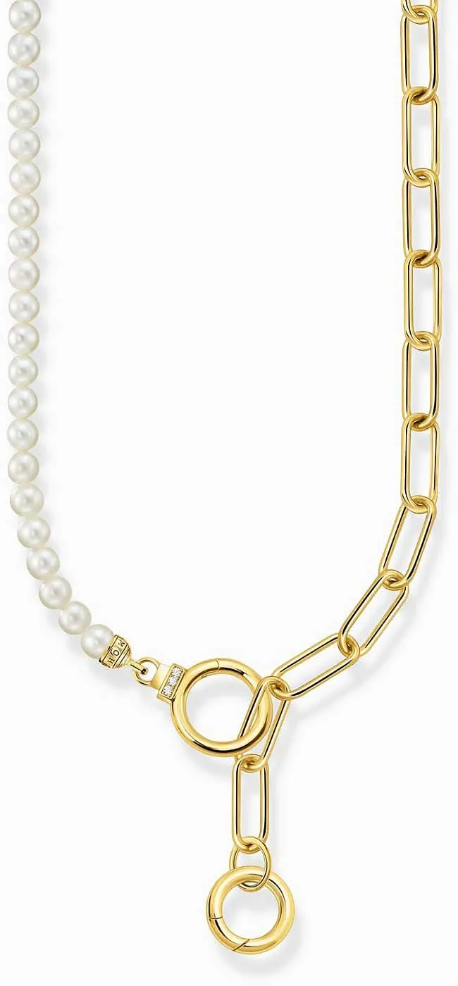 Collier aus Kette und Perlen mit zwei Verschlüssen - Thomas Sabo Modell: KE2193-445-14