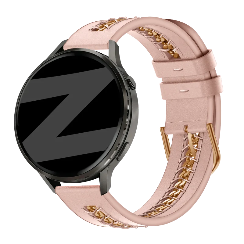 Bandz Polar Unite Lederarmband 'Chains' (Rosa)