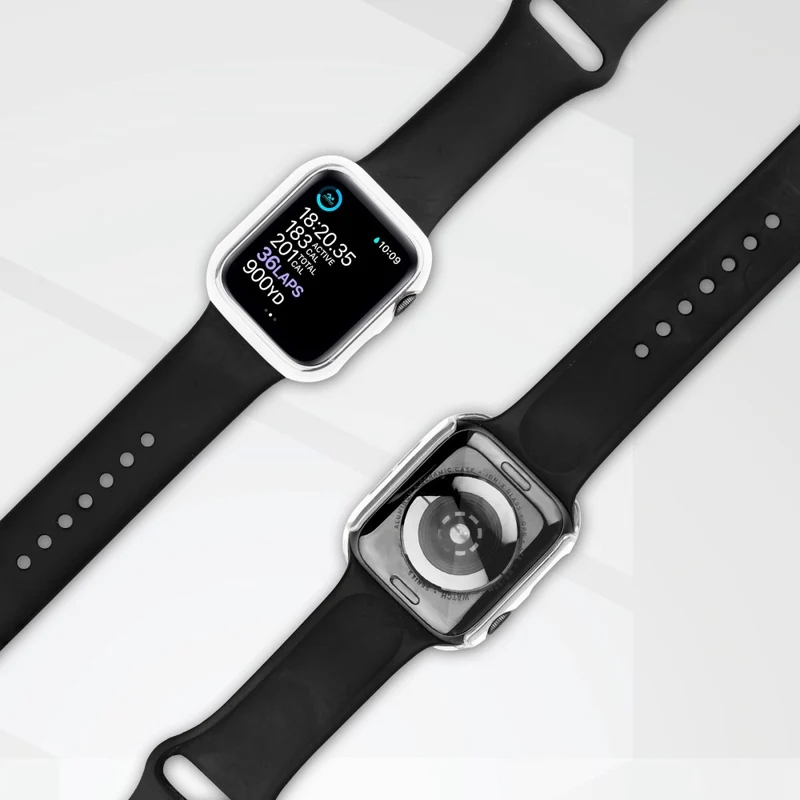 Unglaublich Modisch Apple Watch Series 8 (41mm) / Apple Watch Series 7 41mm Hülle mit Displayschutz in Plastik und Gehärtetes Glas