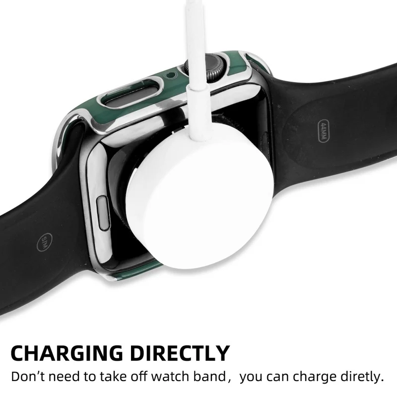 Unglaublich Modisch Apple Watch Series 8 (41mm) / Apple Watch Series 7 41mm Hülle mit Displayschutz in Plastik und Gehärtetes Glas