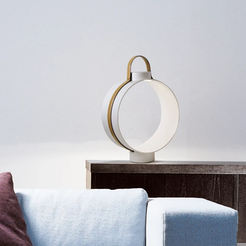 Moderne Kreisförmige Tragbare Tischlampe