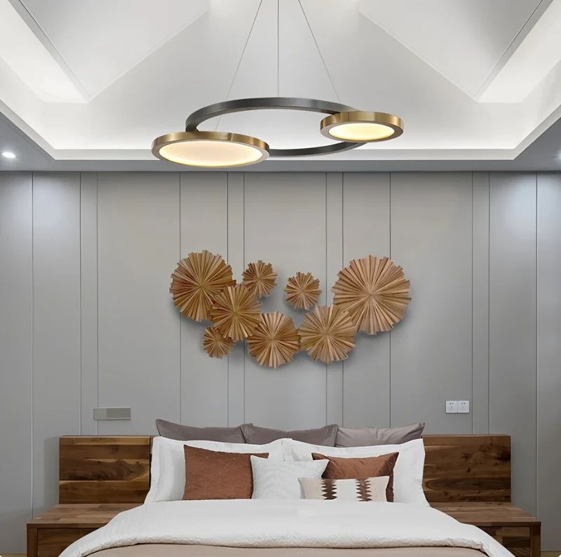 Moderne Dual-Circle Pendelleuchte