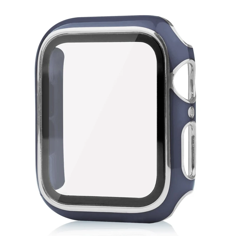 Unglaublich Stylisch Apple Watch Series 8 (45mm) / Apple Watch Series 7 45mm Hülle mit Displayschutz in Plastik und Gehärtetes Glas