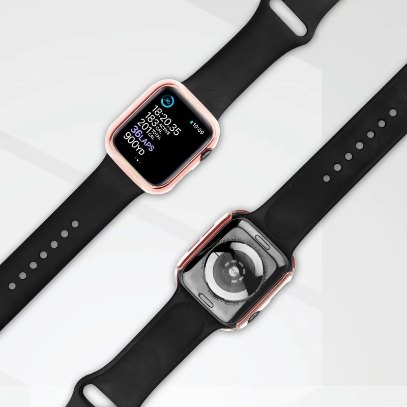 Unglaublich Stylisch Apple Watch Series 8 (45mm) / Apple Watch Series 7 45mm Hülle mit Displayschutz in Plastik und Gehärtetes Glas
