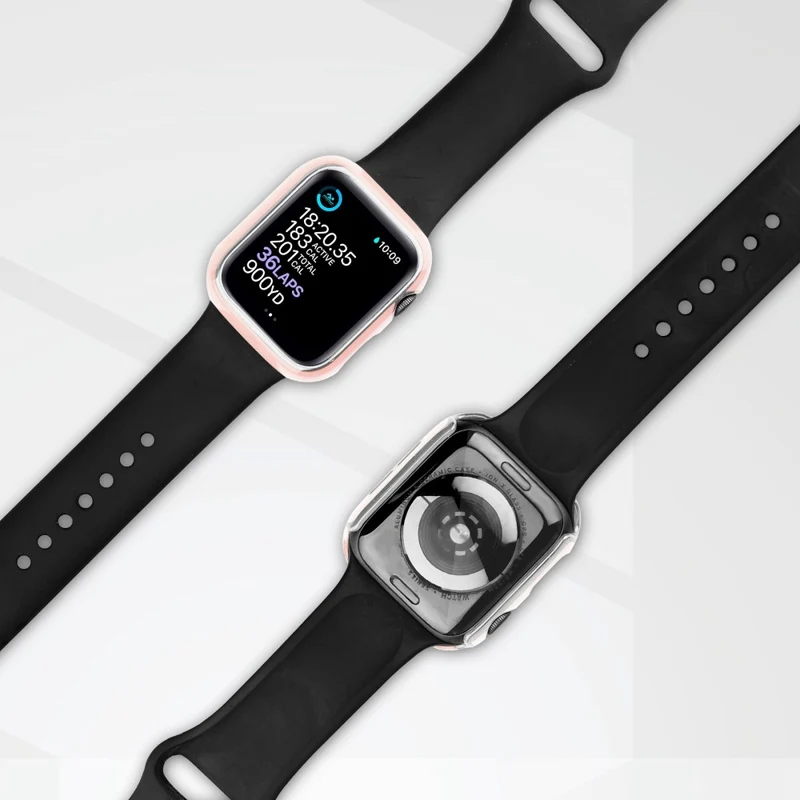 Unglaublich Stylisch Apple Watch Series 8 (45mm) / Apple Watch Series 7 45mm Hülle mit Displayschutz in Plastik und Gehärtetes Glas