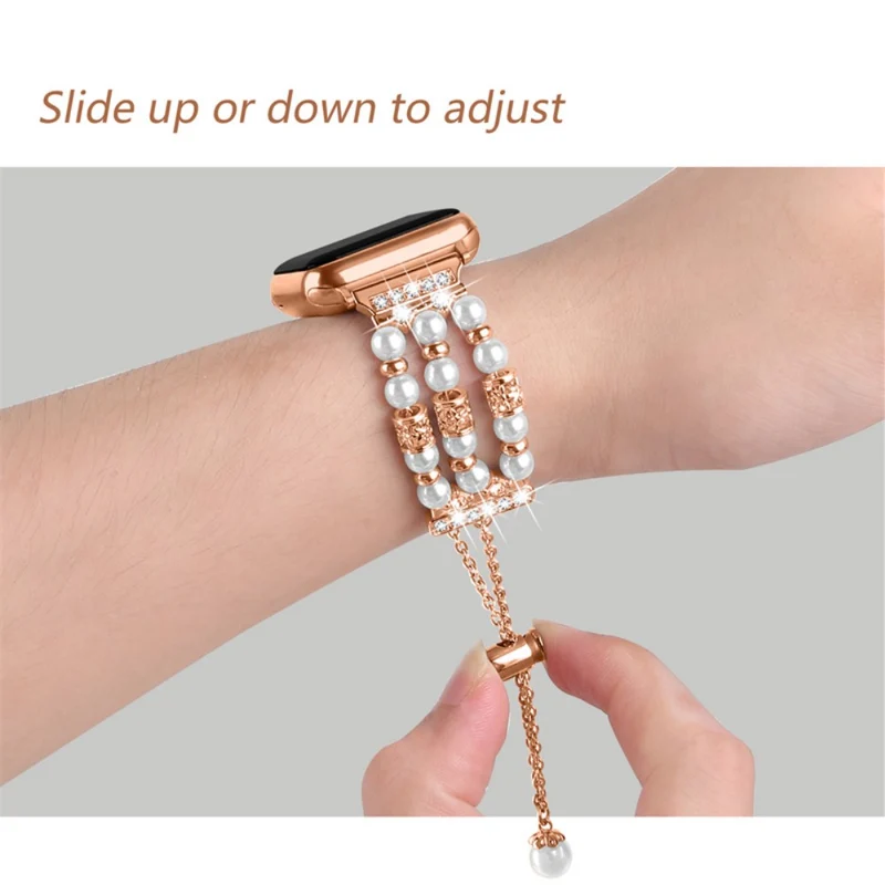 Zeitlos Universell Apple Metall, Plastik und Strass armband
