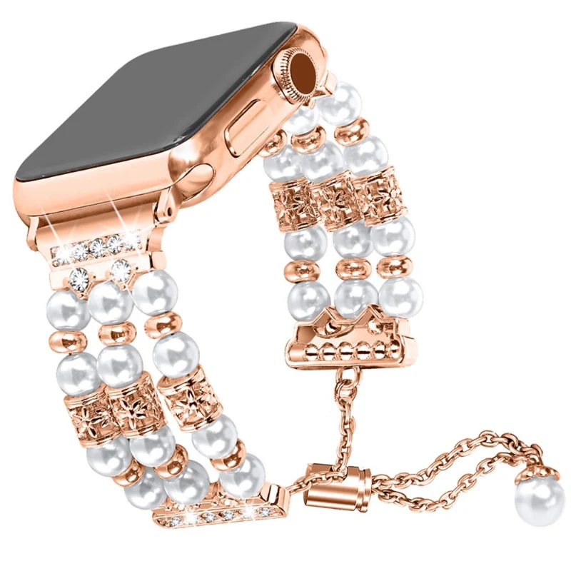 Zeitlos Universell Apple Metall, Plastik und Strass armband