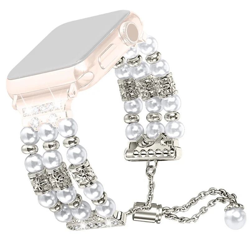 Zeitlos Universell Apple Metall, Plastik und Strass armband