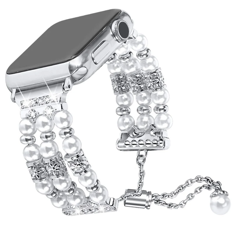 Zeitlos Universell Apple Metall, Plastik und Strass armband