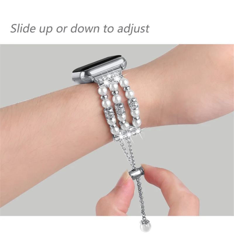 Zeitlos Universell Apple Metall, Plastik und Strass armband