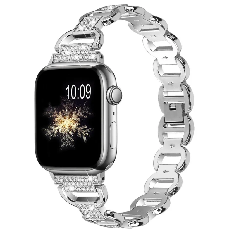Dauerhaft Universell Apple Metall und Strass armband