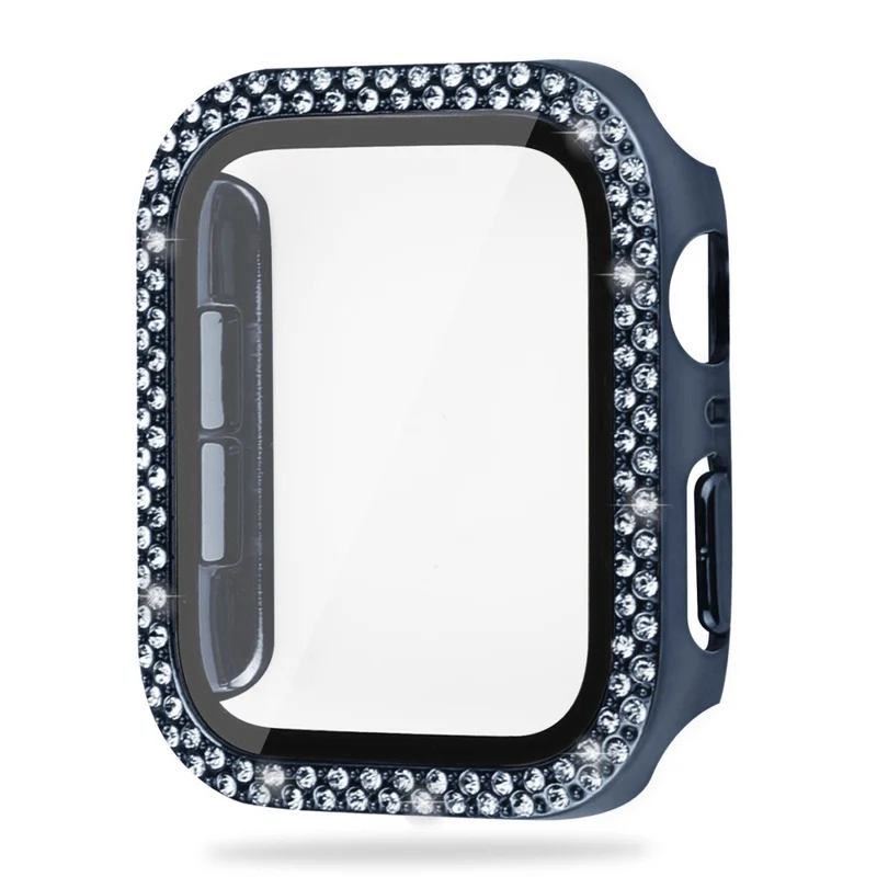 Unglaublich Schön Universell Apple Hülle mit Displayschutz in Plastik, Strass und Gehärtetes Glas