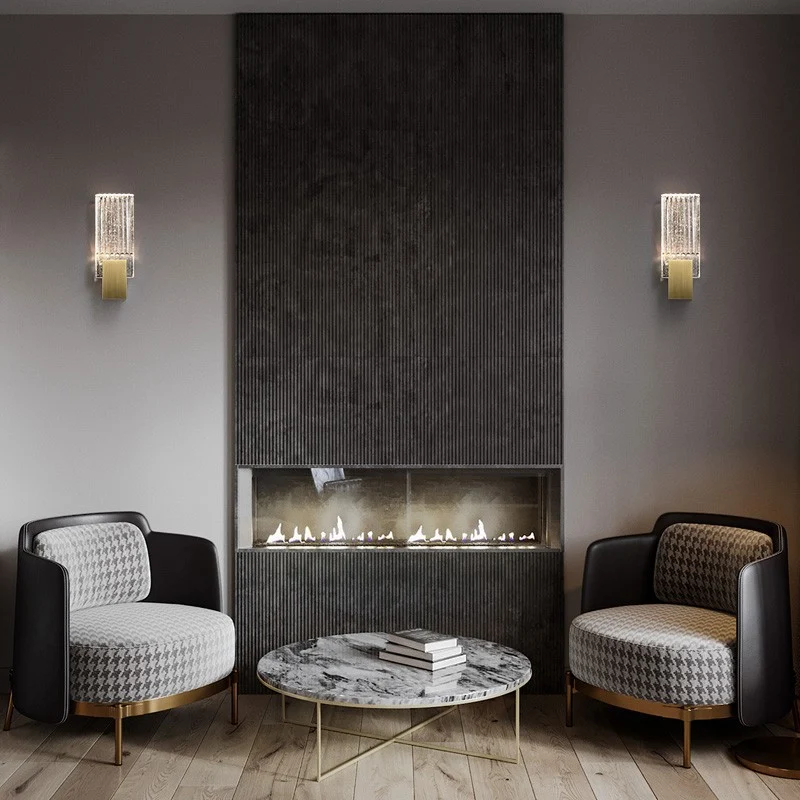 Minimalistische lineare Wandlampe