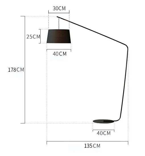 Moderne Bogen Stehlampe mit verstellbarem Schirm