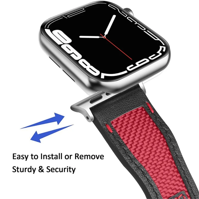 Universell Apple Echtes Leder und Textil / Nylon armband
