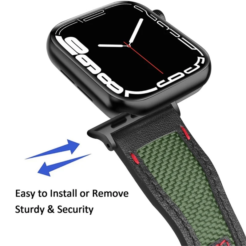 Universell Apple Echtes Leder und Textil / Nylon armband